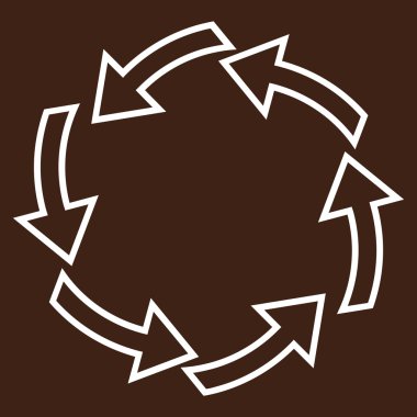 Döndürme Ccw anahat vektör simgesi