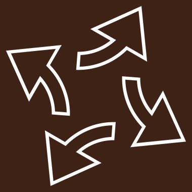 Dairesel Exchange okları vektör simge kontur