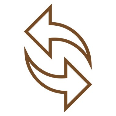 Oklar anahat vektör simge Yenile