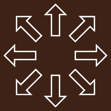 Oklar ince çizgi vektör simgesini genişletin