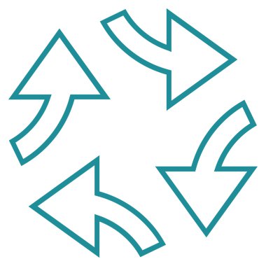 Dairesel Exchange okları vektör simge kontur