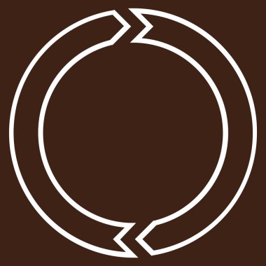 Döndürme daire anahat vektör simgesi