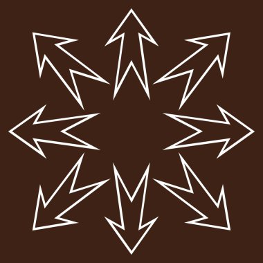 Oklar kontur vektör simgesini genişletin