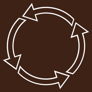 Döndürme Ccw anahat vektör simgesi