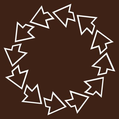 Döndürme oklarını vektör simge kontur