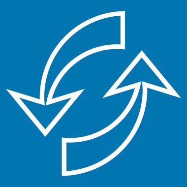 Update okları kontur vektör simgesi