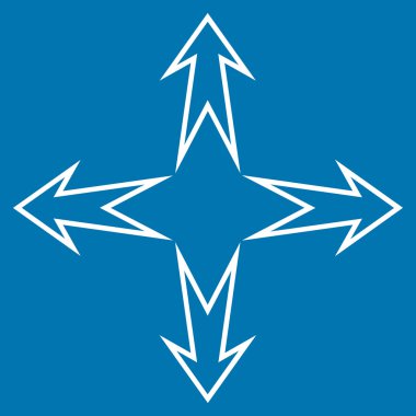 Oklar kontur vektör simgesini genişletin