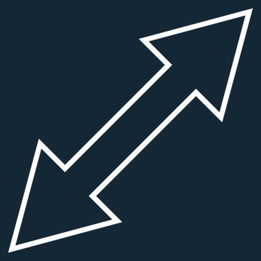 Çapraz anahat vektör simgesi ters çevir