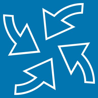 Siklon okları kontur vektör simgesi