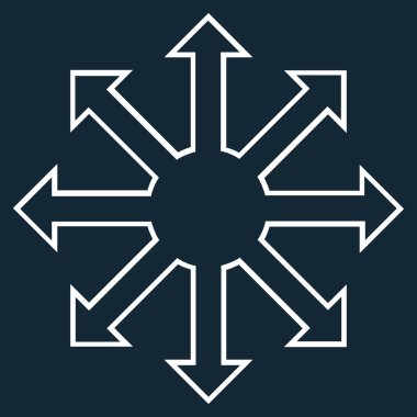 Oklar kontur vektör simgeyi büyütmek