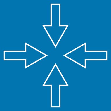 Oklar ince çizgi vektör simge sıkıştırmak