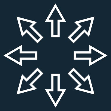 Oklar anahat vektör simge patlayabilir