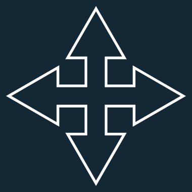 Tam ekran okları vektör simge kontur