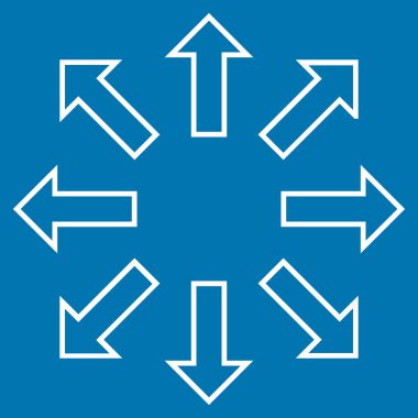 Oklar kontur vektör simgesini genişletin