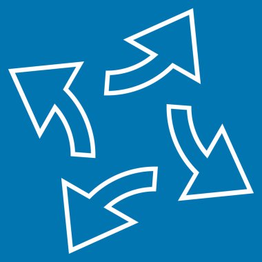 Dairesel Exchange okları vektör simge kontur