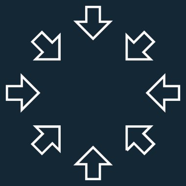 Basınç okları satırı vektör simgesi ince