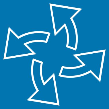 Santrifüj okları vektör simge kontur