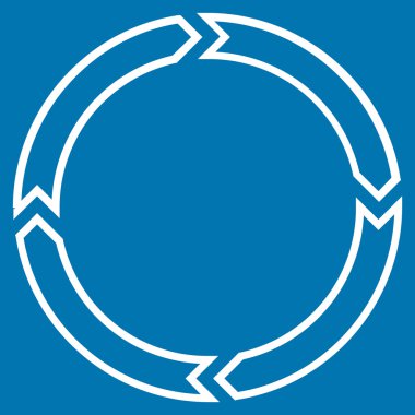 Döndürme daire kontur vektör simgesi