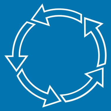 Döndürme Ccw kontur vektör simgesi