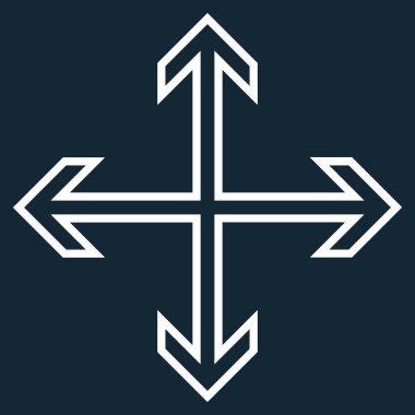 Oklar kontur vektör simgesini genişletin