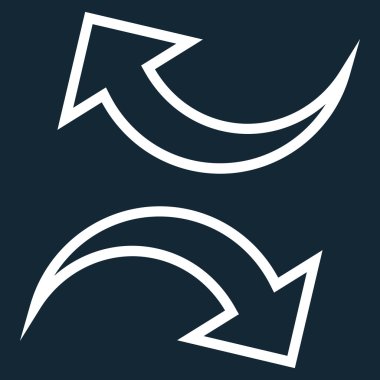 Oklar kontur vektör simgesi yerine