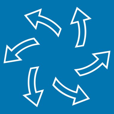 Santrifüj okları anahat vektör simgesi