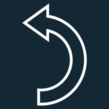 CCW anahat vektör simge döndürmek