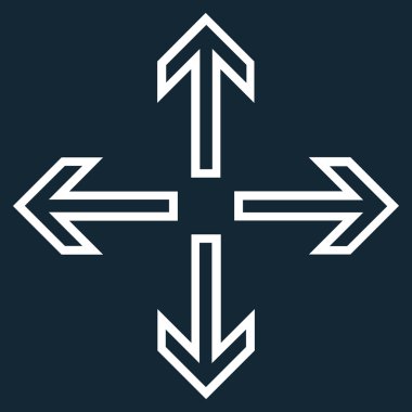 Oklar kontur vektör simgesini genişletin