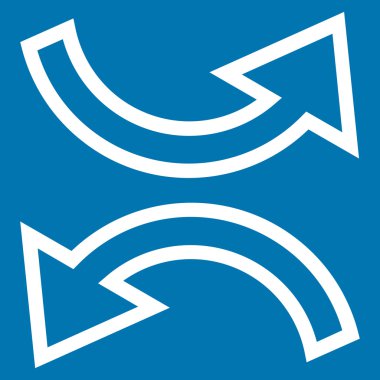 Exchange okları vektör simge anahat