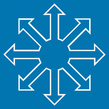 Oklar ince çizgi vektör simgeyi büyütmek