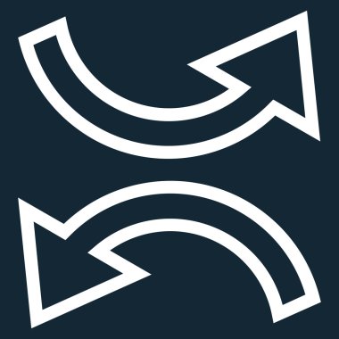 Exchange okları vektör simge anahat