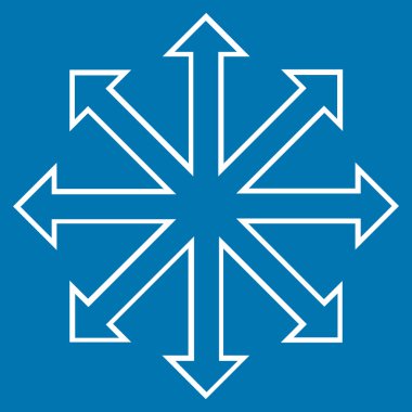 Oklar kontur vektör simge en üst düzeye çıkarmak