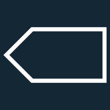 İşaretçi sol ince çizgi vektör simgesi