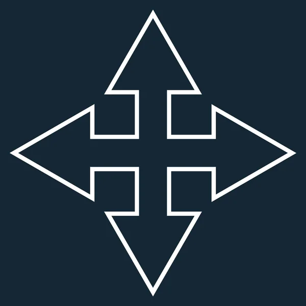 Icono de Vector de contorno de flechas de pantalla completa — Vector de stock