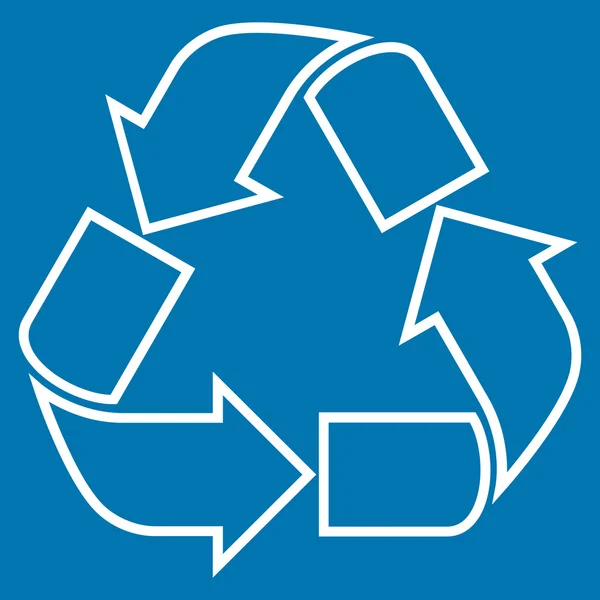 Schlaganfall-Vektorsymbol recyceln — Stockvektor