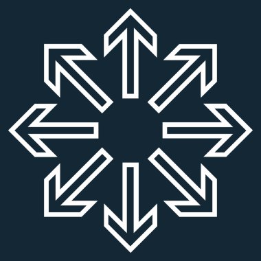 Oklar kontur vektör simge patlayabilir