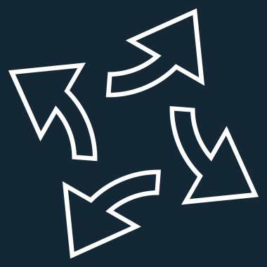 Dairesel Exchange okları vektör simge kontur