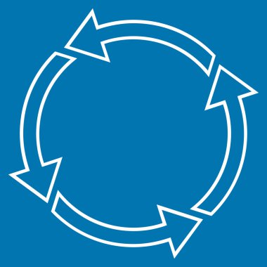 Döndürme Ccw ince çizgi vektör simgesi