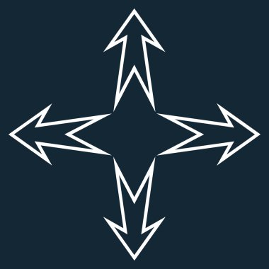 Oklar kontur vektör simgesini genişletin