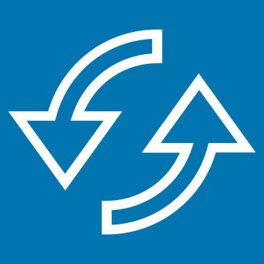 Oklar kontur vektör simge Yenile