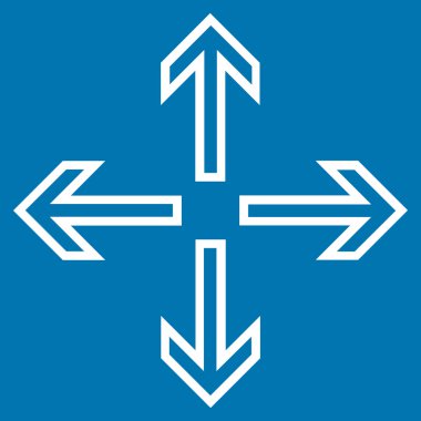 Oklar ince çizgi vektör simgesini genişletin