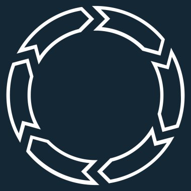 Döndürme daire ince çizgi vektör simgesi