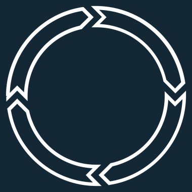 Döndürme daire kontur vektör simgesi