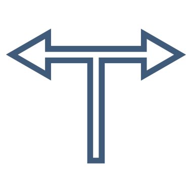Birleşim sol şu ince çizgi vektör simgesi