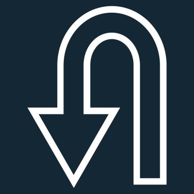 Geri anahat vektör simge açmak