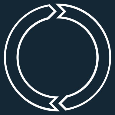 Döndürme daire kontur vektör simgesi