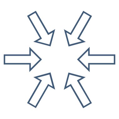 Basınç okları anahat vektör simgesi