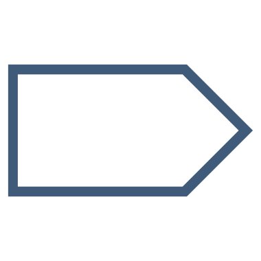 İşaretçi doğru anahat vektör simgesi