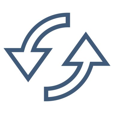 Oklar kontur vektör simge Yenile