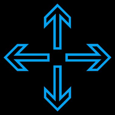 Oklar kontur vektör simgesini genişletin